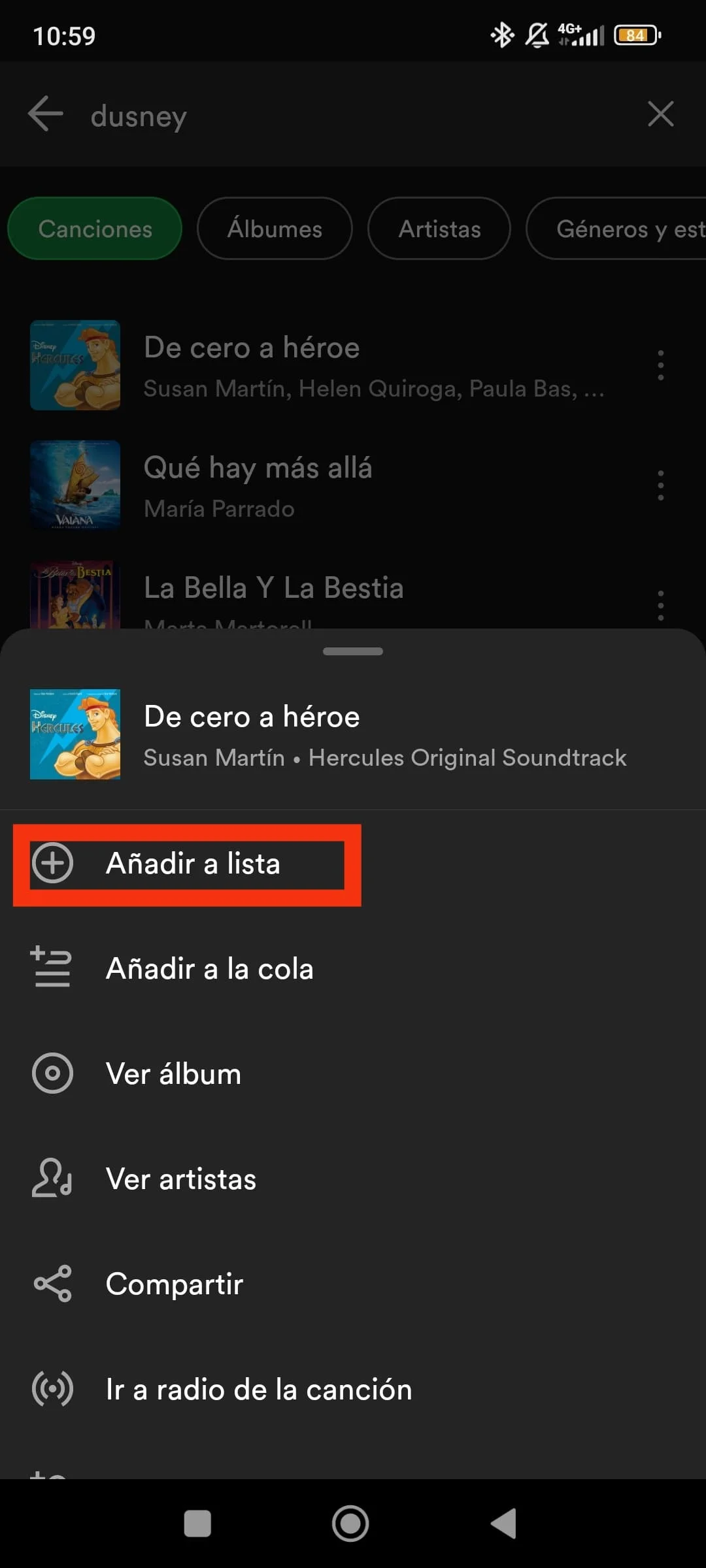 Añadir canciones playlist  Spotify Premium 