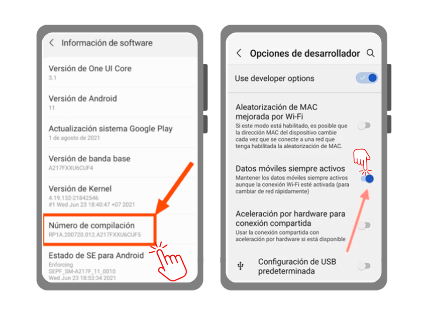 Desactivar datos en android