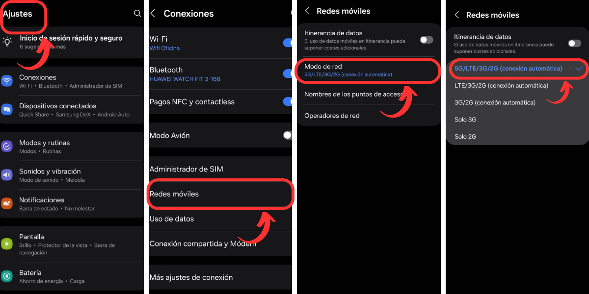 Cómo activar el 5G en un Android?