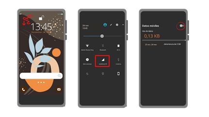 Desactivar datos en android
