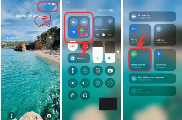 Desactivar datos en iphone