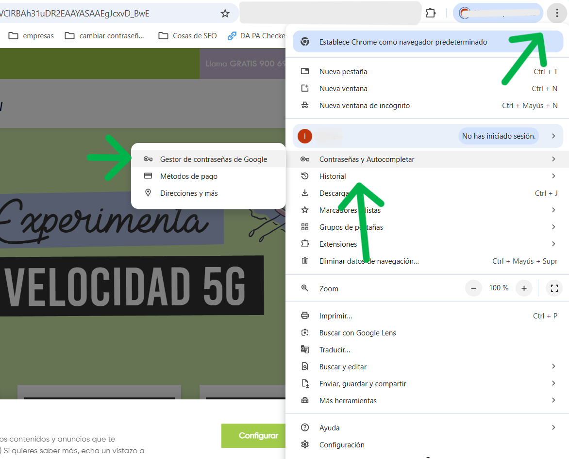 ver mis contraseñas guardadas en Android