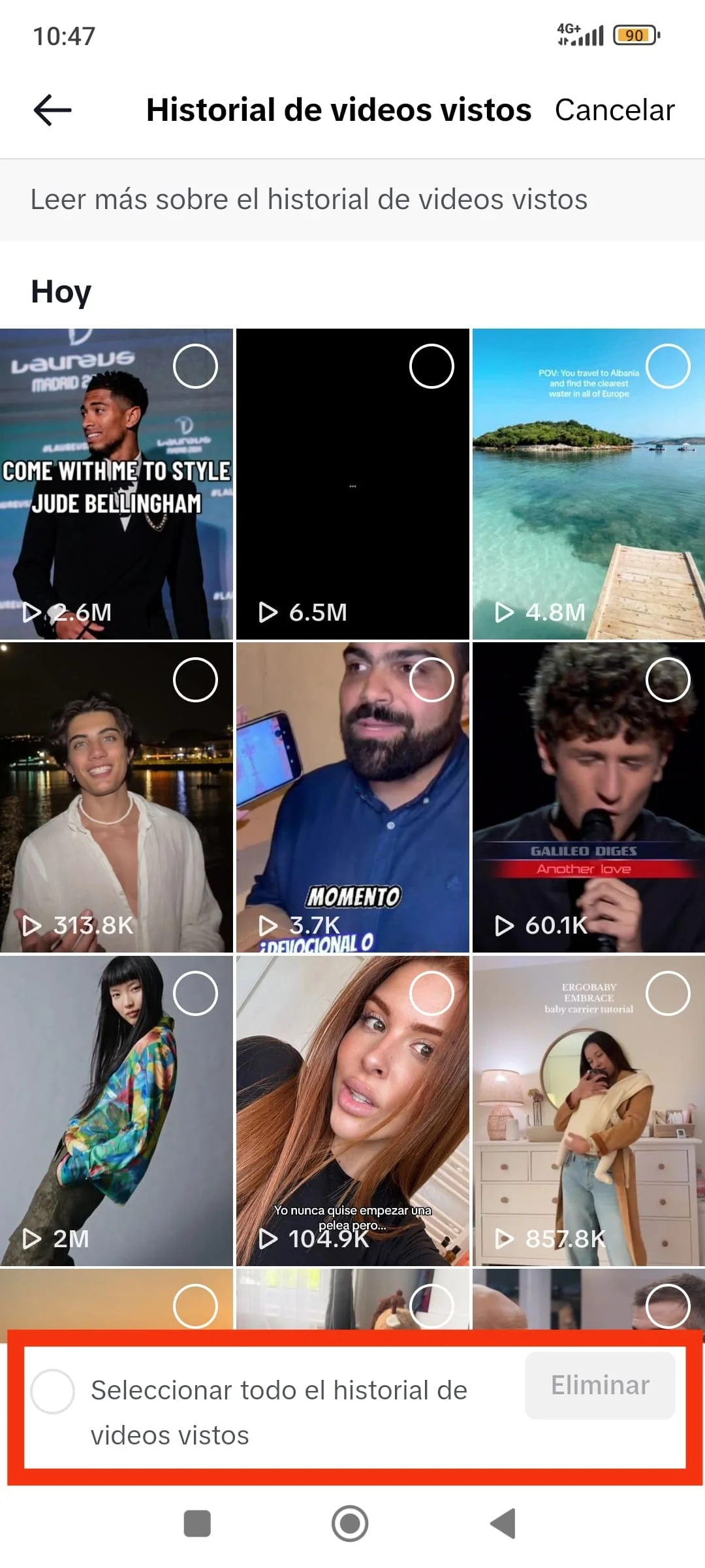 Cómo ver el historial de visualizaciones de TikTok 