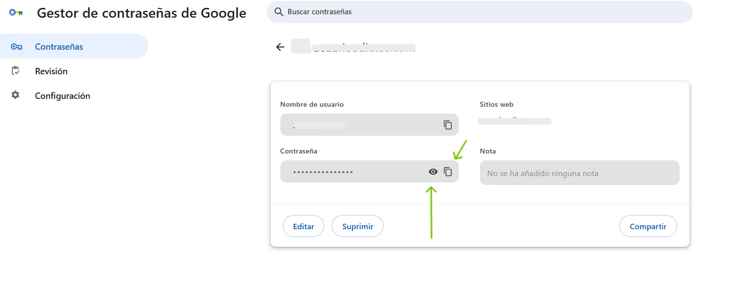 ver mis contraseñas guardadas en Android